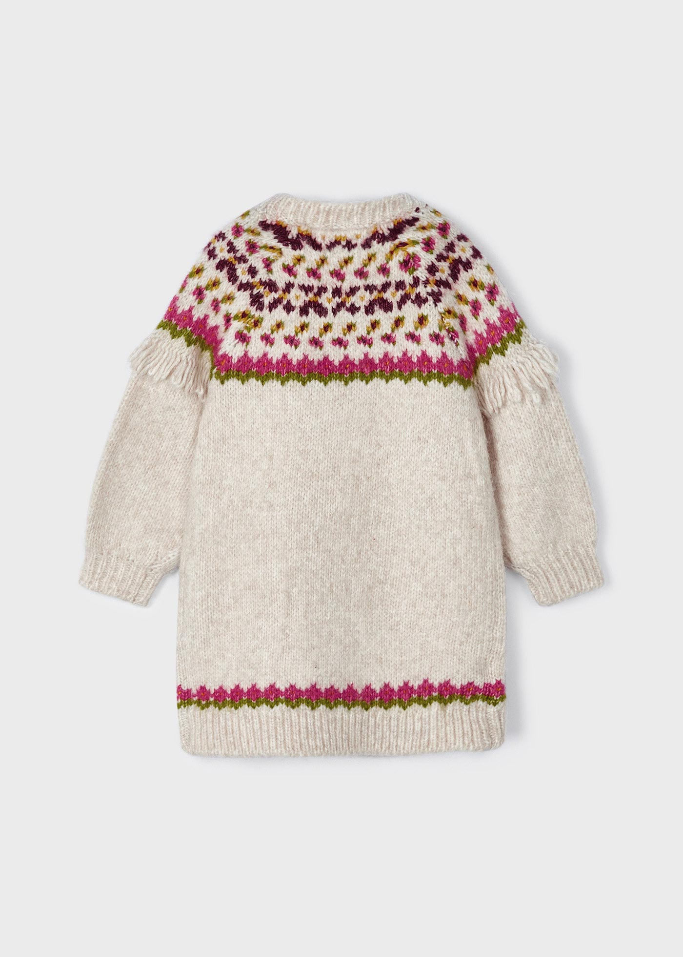 Vestido infantil com estampa jacquard