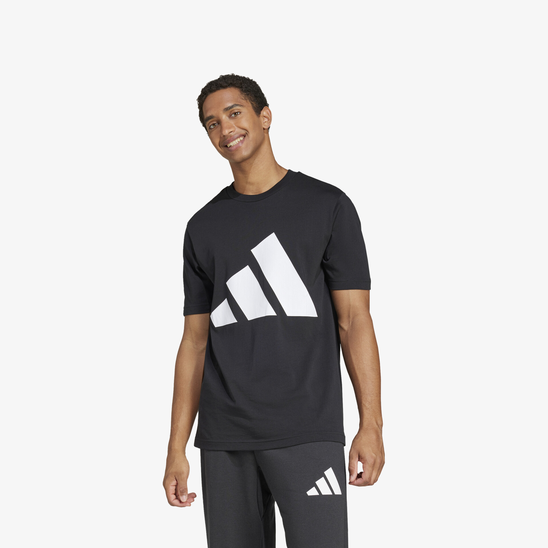adidas Essentials Big Logo Herren T-Shirt schwarz