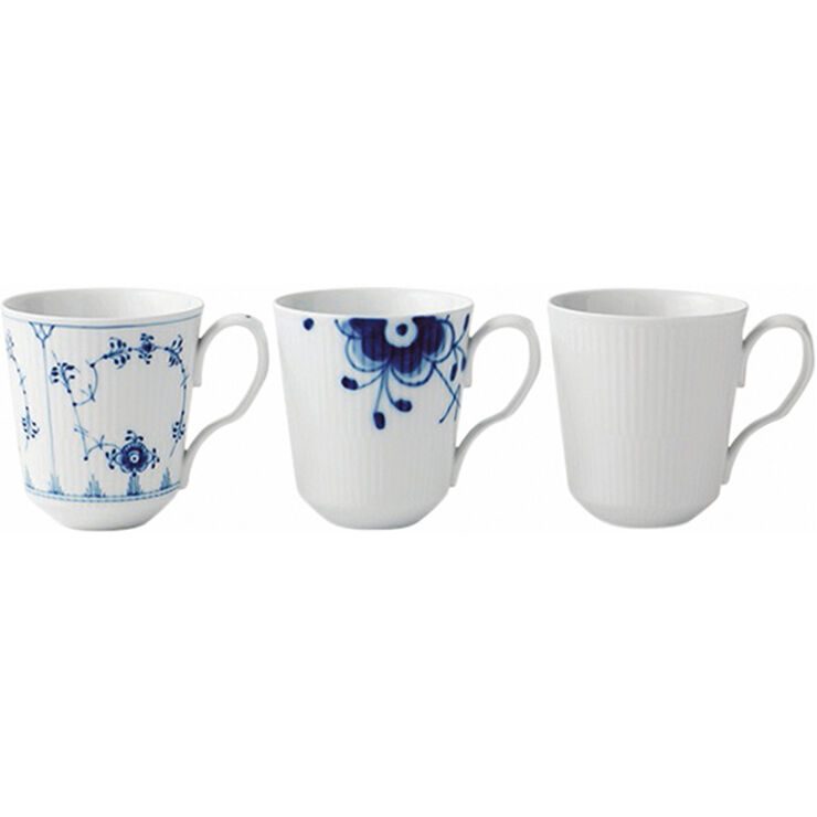 Royal Copenhagen Gifts With History Cup 38cl 3PCS Blå, hvid