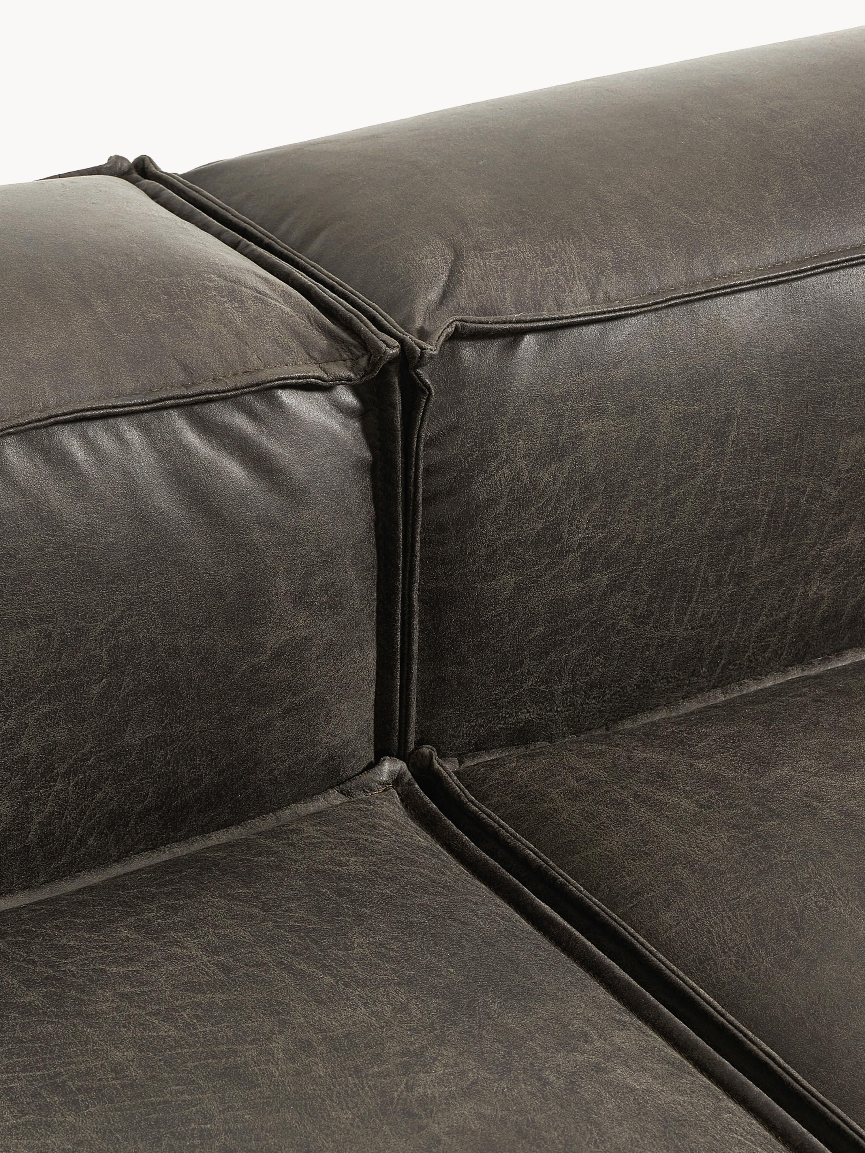 Modulaire chaise longue Lennon van gerecycled leer