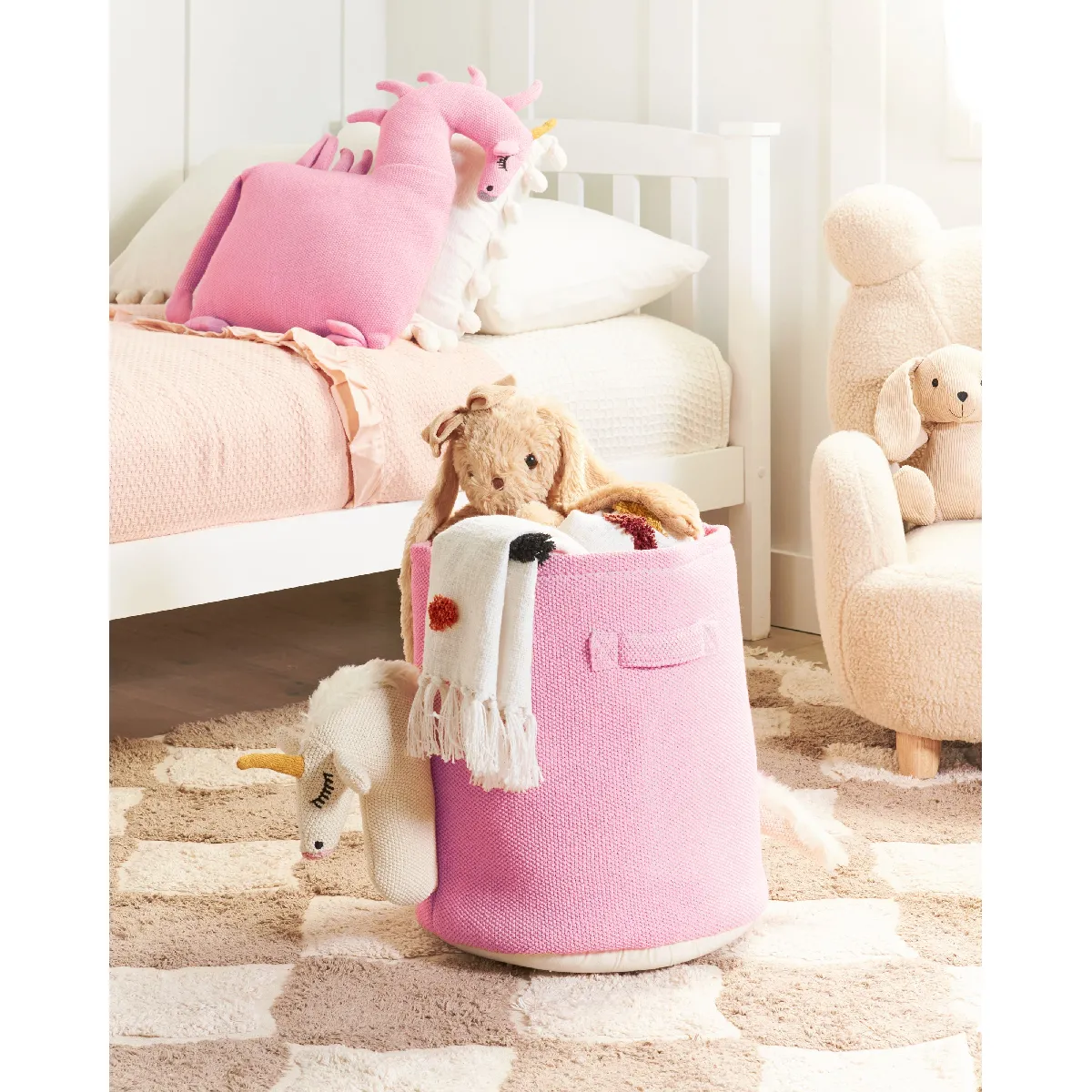 Beliani Panier pour enfants NARROTI - Rose