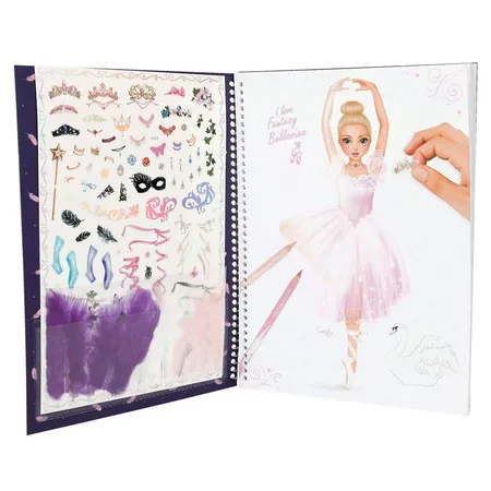 Depesche Create your Fantasy Model Malbuch mit Stickern BALLET