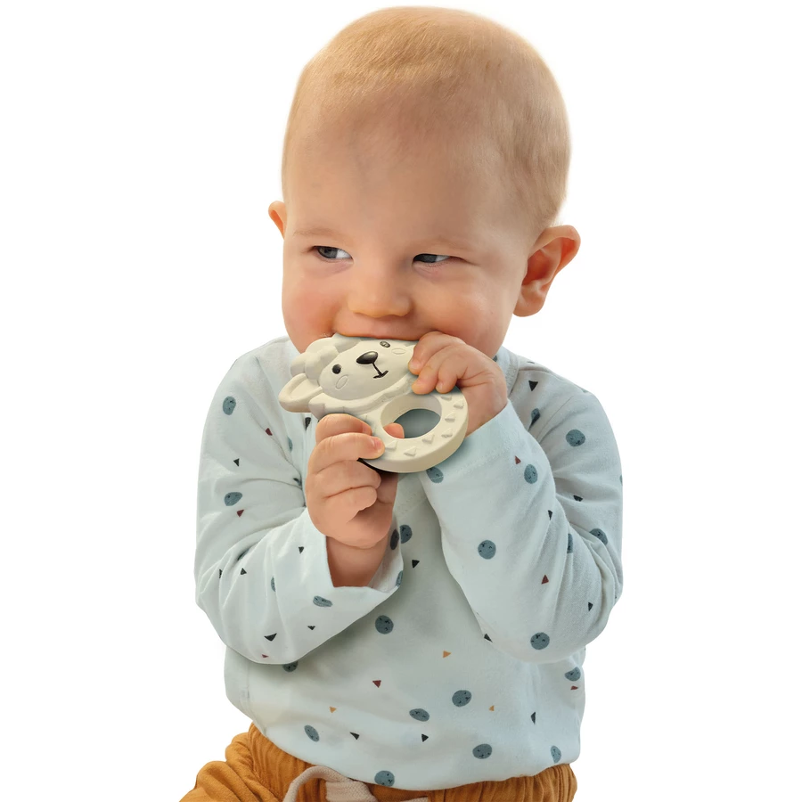 SES Creative® Beißring Sam das Schaf - 100% Naturkautschuk