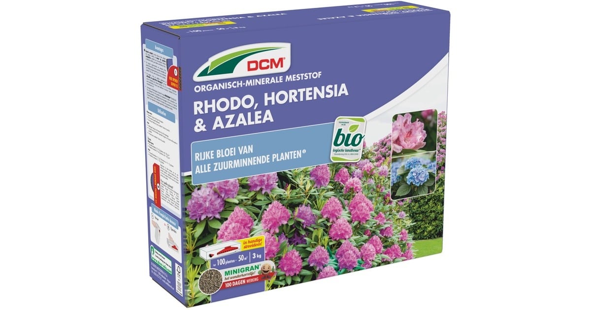DCMMeststof Rhodo, Hortensia & Azalea 3 kg  (Tot 50 m²)