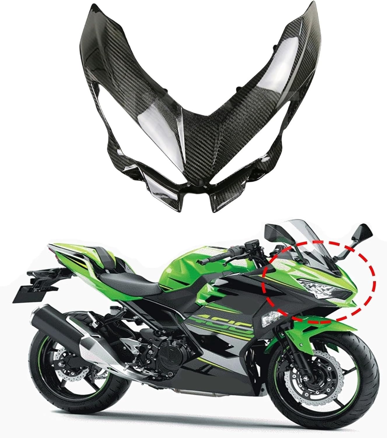 Motorrad Seitenverkleidung Verkleidung Motorrad Verkleidung Panel Front Scheinwerfer Für NI&nja 400 Für & 2018-2023