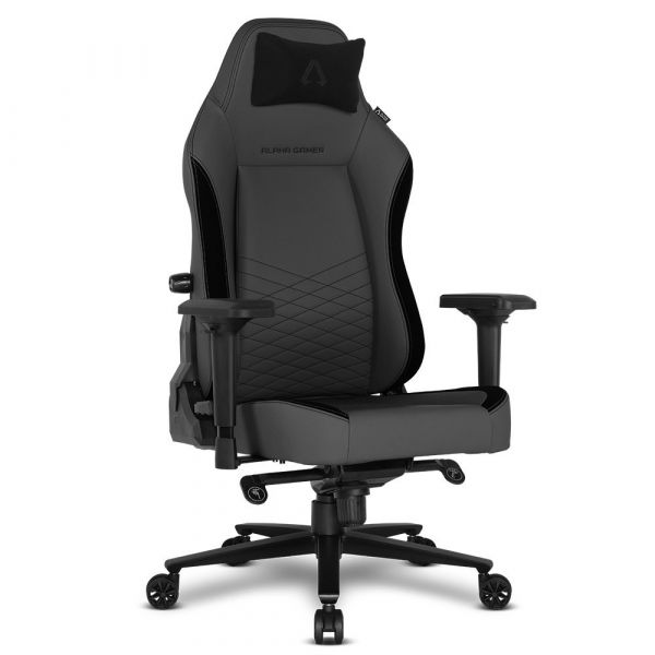 Alpha Gamer Alegra Reclinável com Apoios de Braço Ajustáveis em Pele PU Preta V2