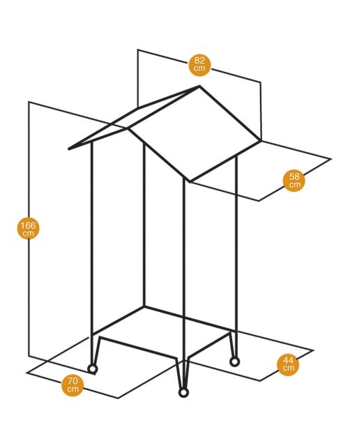 Ferplast Voliere Nota - Vogelverblijven - 76.5x57x161.5 cm Zwart Wit