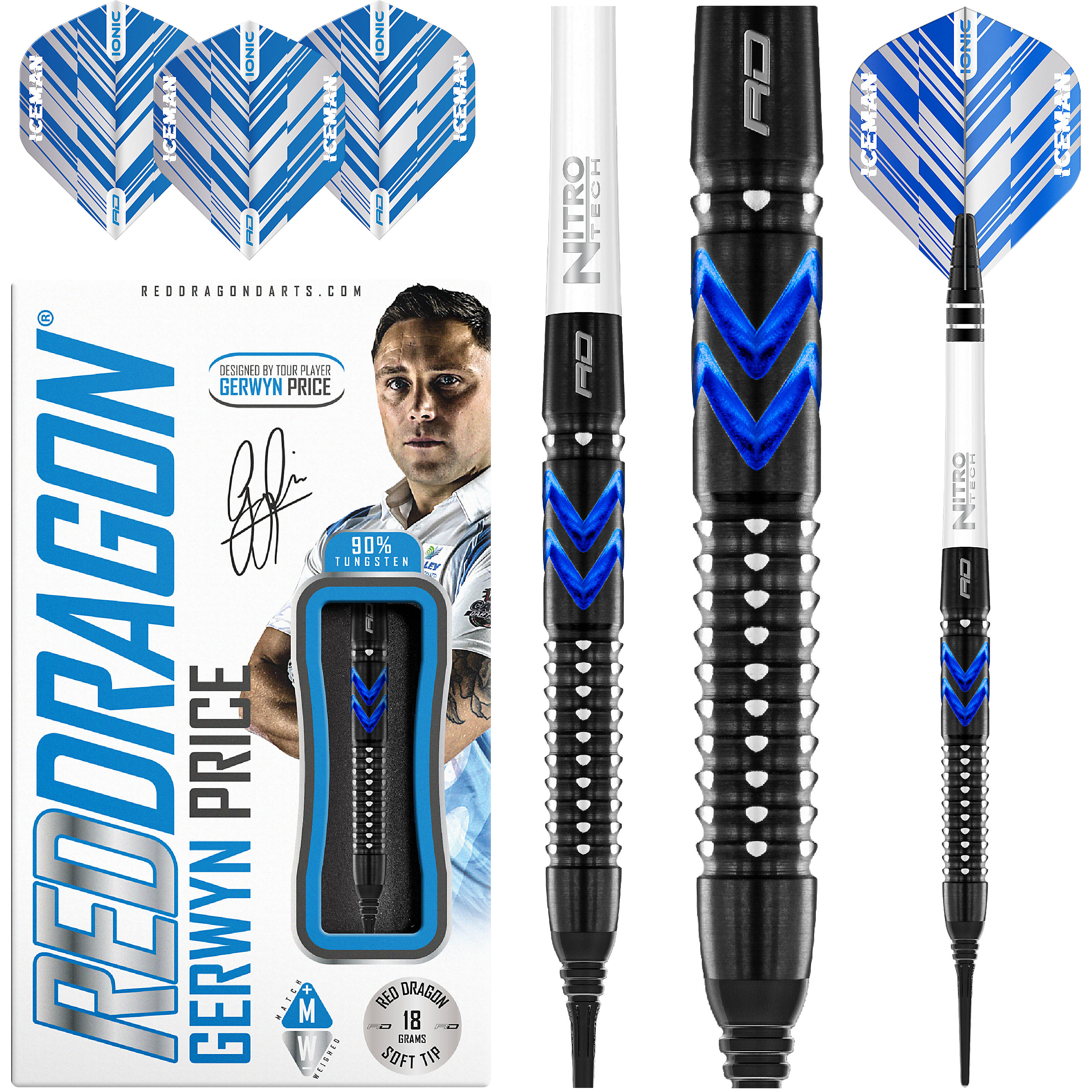 Red Dragon - Gerwyn Price Blue Ice SE - Softdart