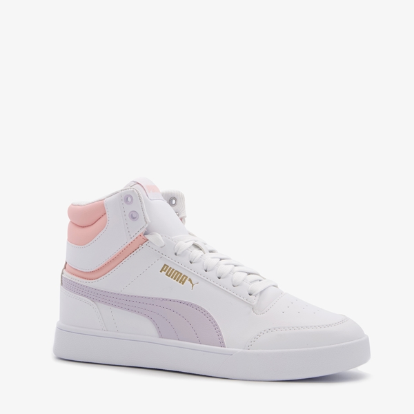 Puma Shuffle Mid hoge dames sneakers wit