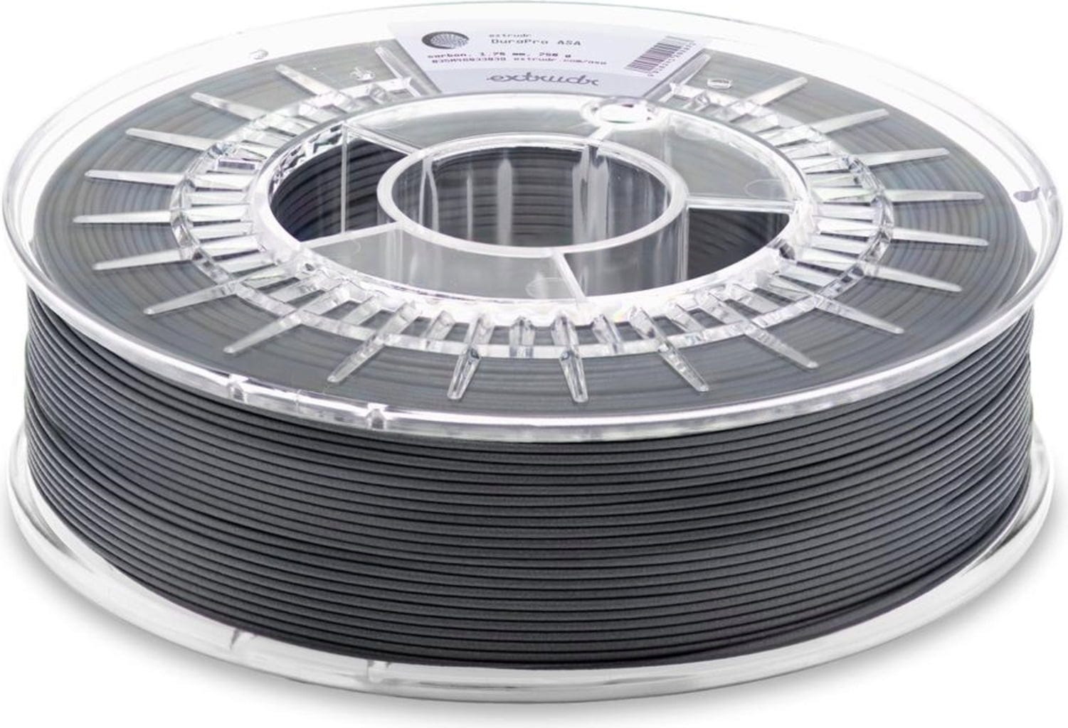 Extrudr  DuraPro ASA CF Schwarz, 1,75 mm / 750 g    UV- und witterungsbeständiges Filament mit Kohlefasern