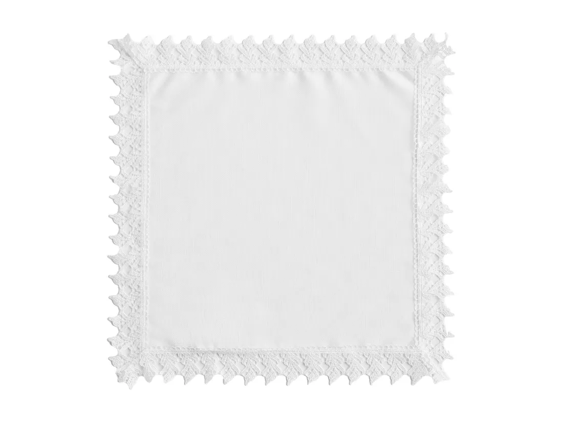 Napperon Bernadette blanc moyen 45 x 45