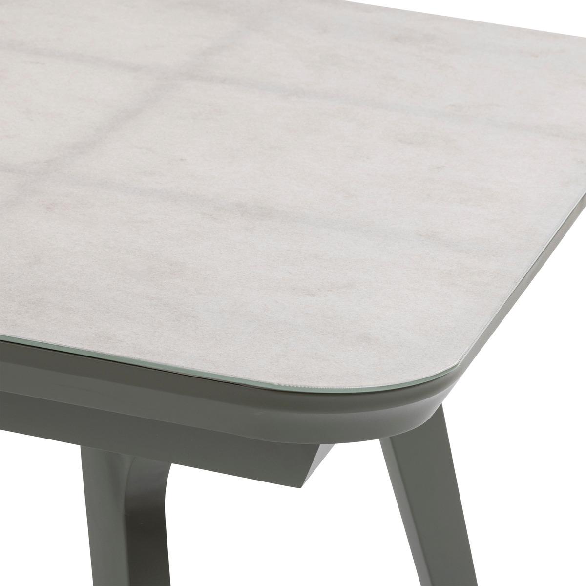 TABLE PULPY EXTENSIBLE VERRE CERAMIQUE GRANITE 12 PLACES