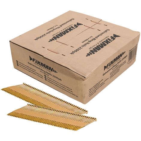 Fixman 413678 Gegalvaniseerde ring nagels 90 x 3,1mm (2500 stuks)