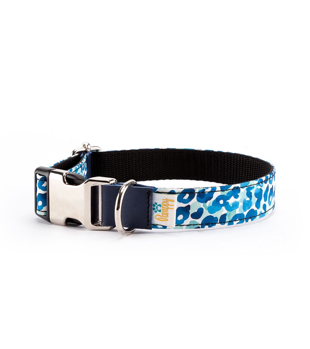 Coleira para cães Pamppy Funny Blue Leopard