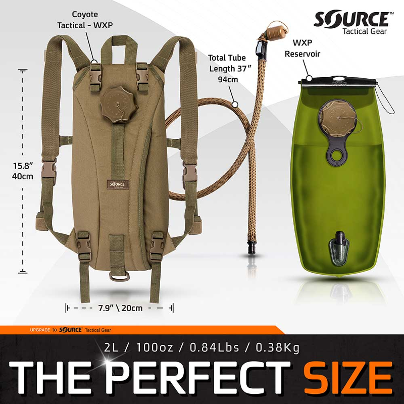 Source Tactical 3 liter zwarte rugzak met hydration pack