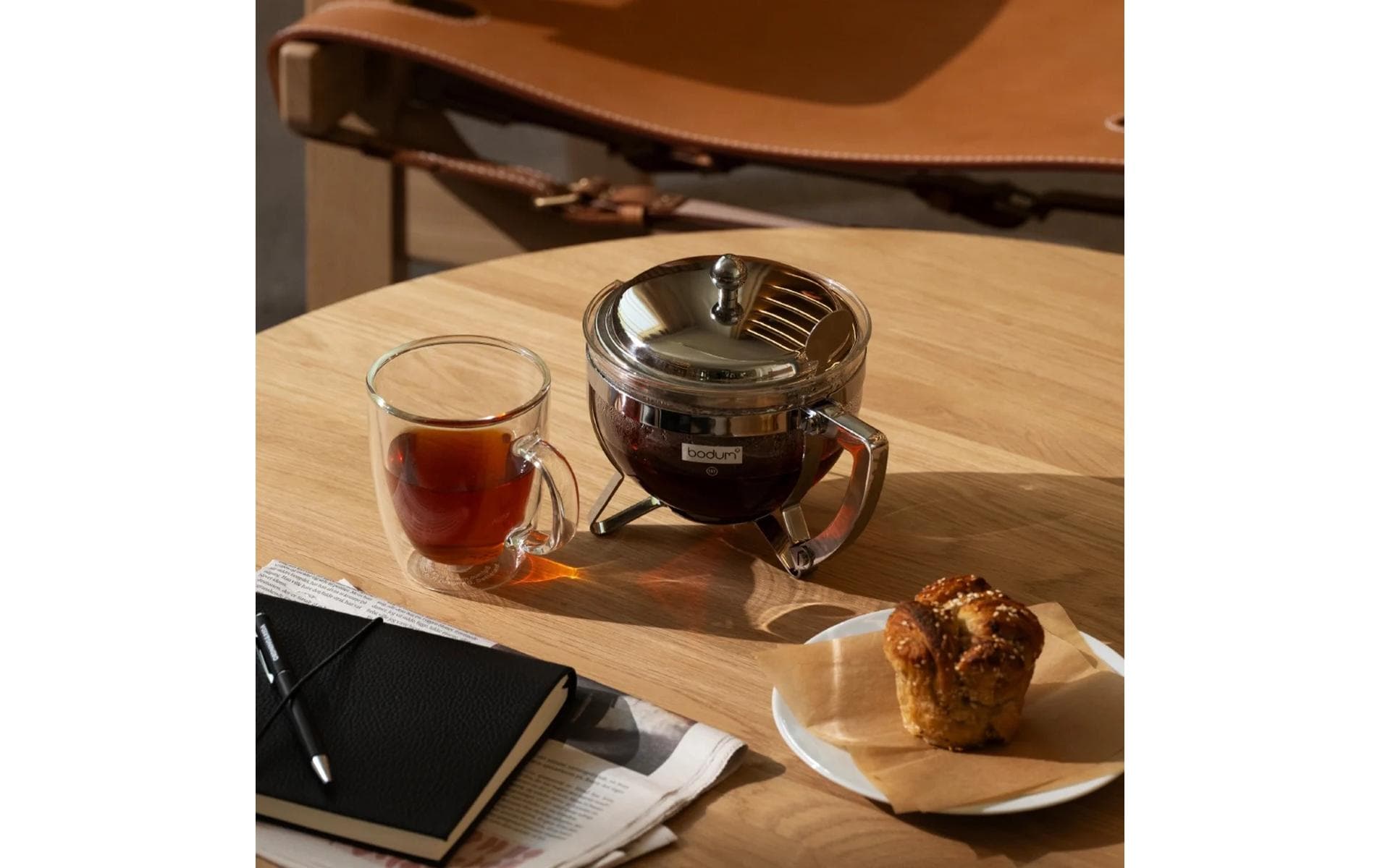 Teekanne mit Metallgriff CHAMBORD Verchromt, 1.3 lTeekanne mit Edelstahlfilter