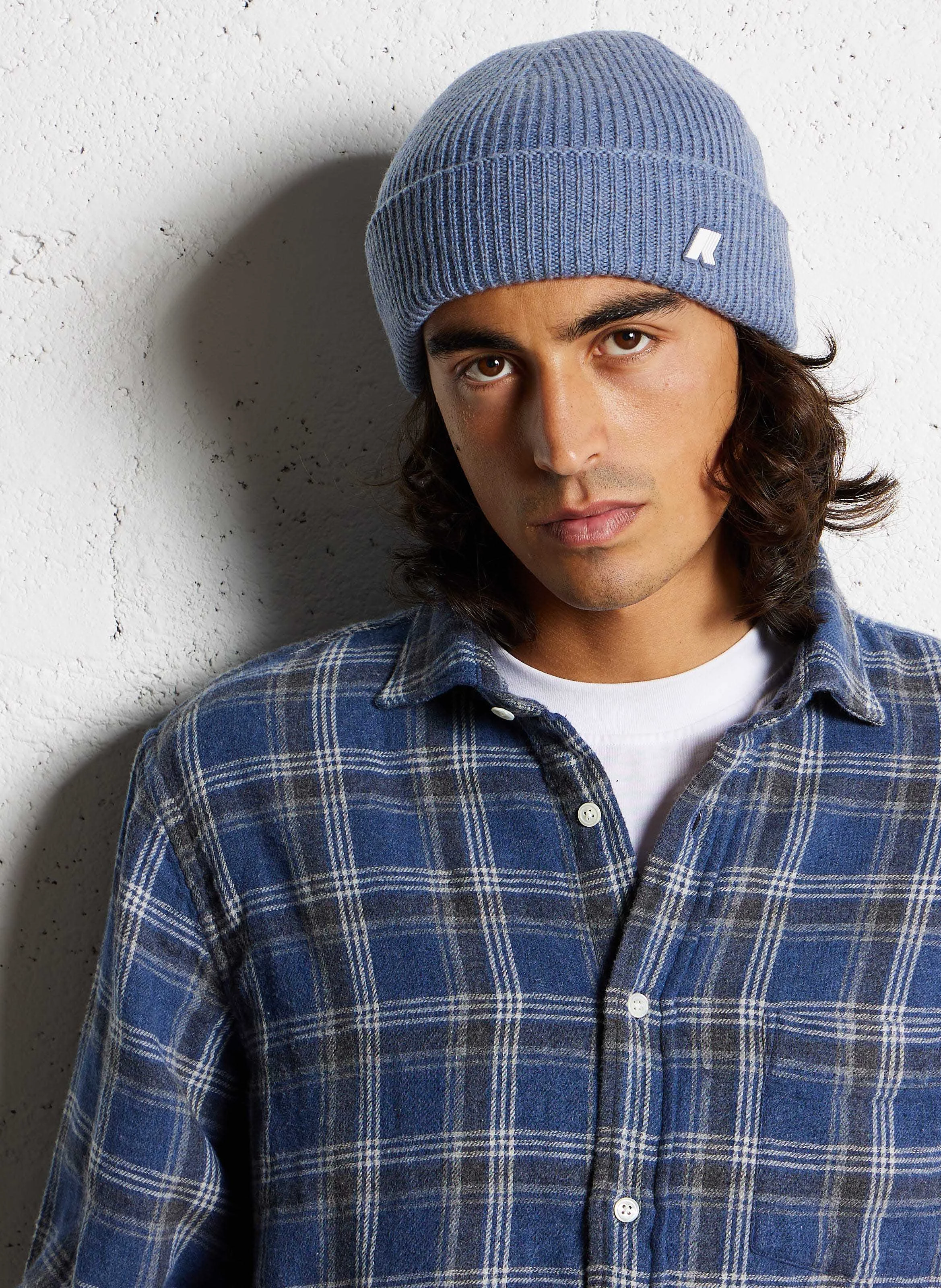 BRICE CARDIGAN STITCH WOO - Bonnet en laine | Bleu