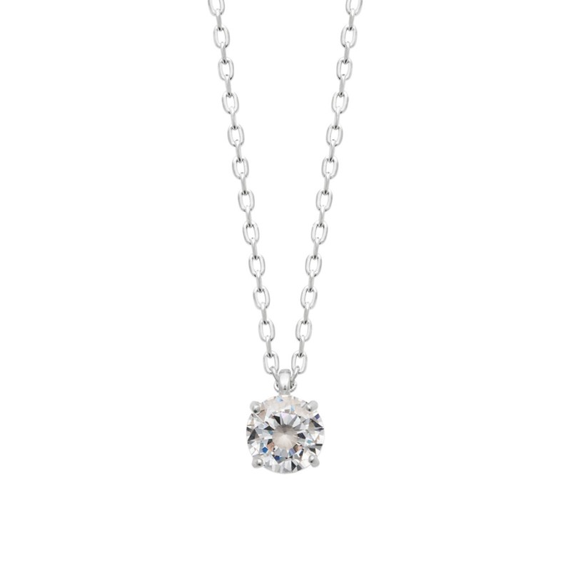 Collier Femme - Argent 925 - Oxyde de zirconium - Longueur : 45 cm