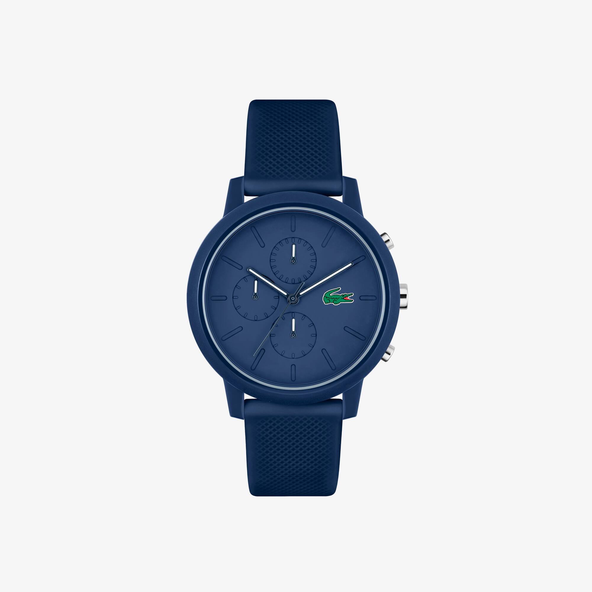 LACOSTE 12.12 Chronograph aus blauem Silikon Uhren - Weiss - Lacoste - Herren
