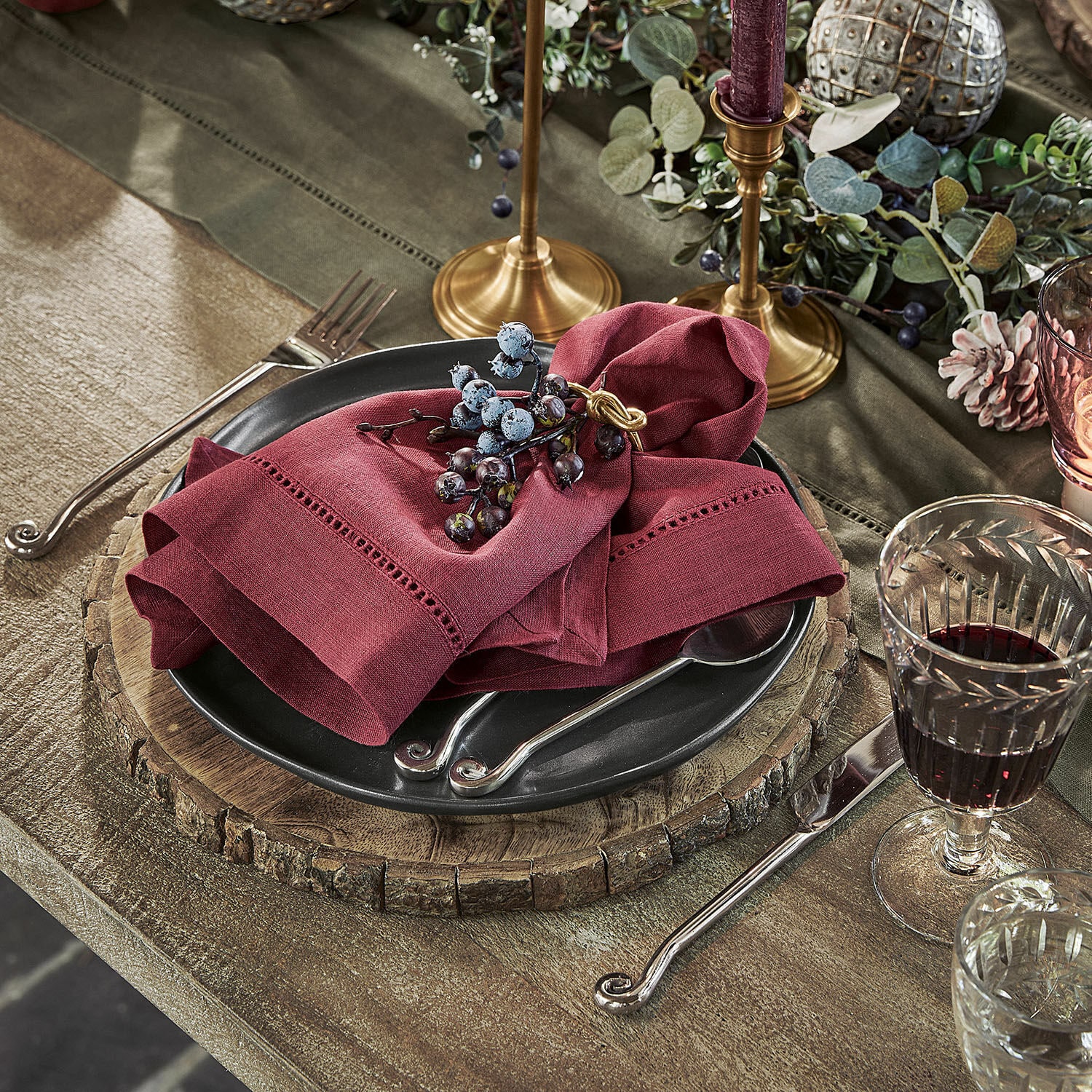 Serviette 4er Set Covent Garden lila