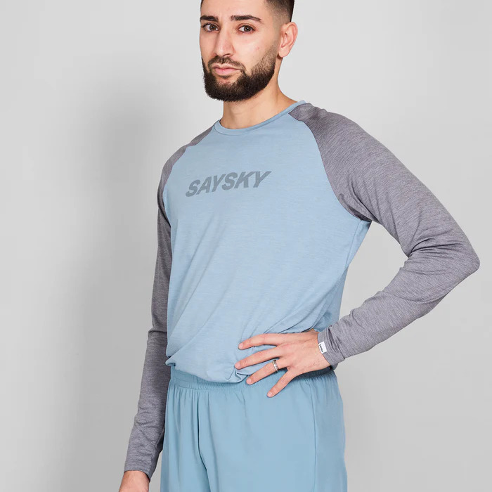 saysky logo pace ls herre 2010 blue melange