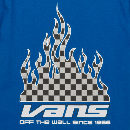 Vans - REFLECTIVE CHECKERBOARD FLAME SS - Bleu