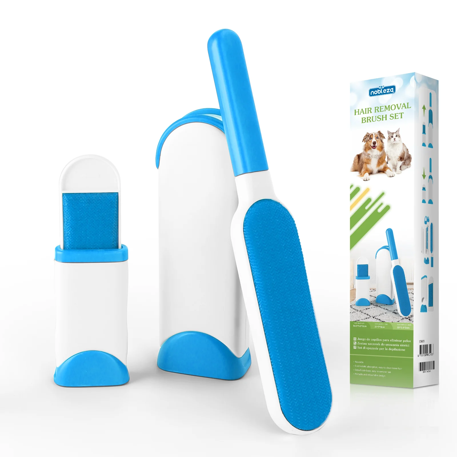 Removedor de Pelos de Animais, Escova de Limpeza Removedora de Pelos de Animais, Removedor de Pelos para Cães e Gatos, Escovas Removedoras de Pelos de Animais Laváveis e Reutilizáveis