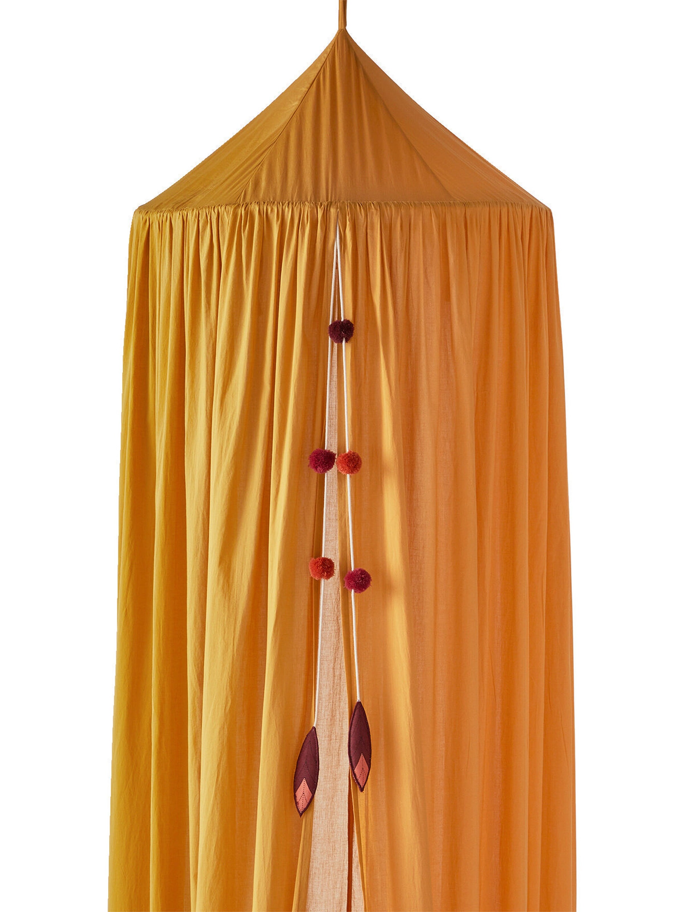 Vertbaudet Kinder Betthimmel Baumwolle, 300cm senfgelb
