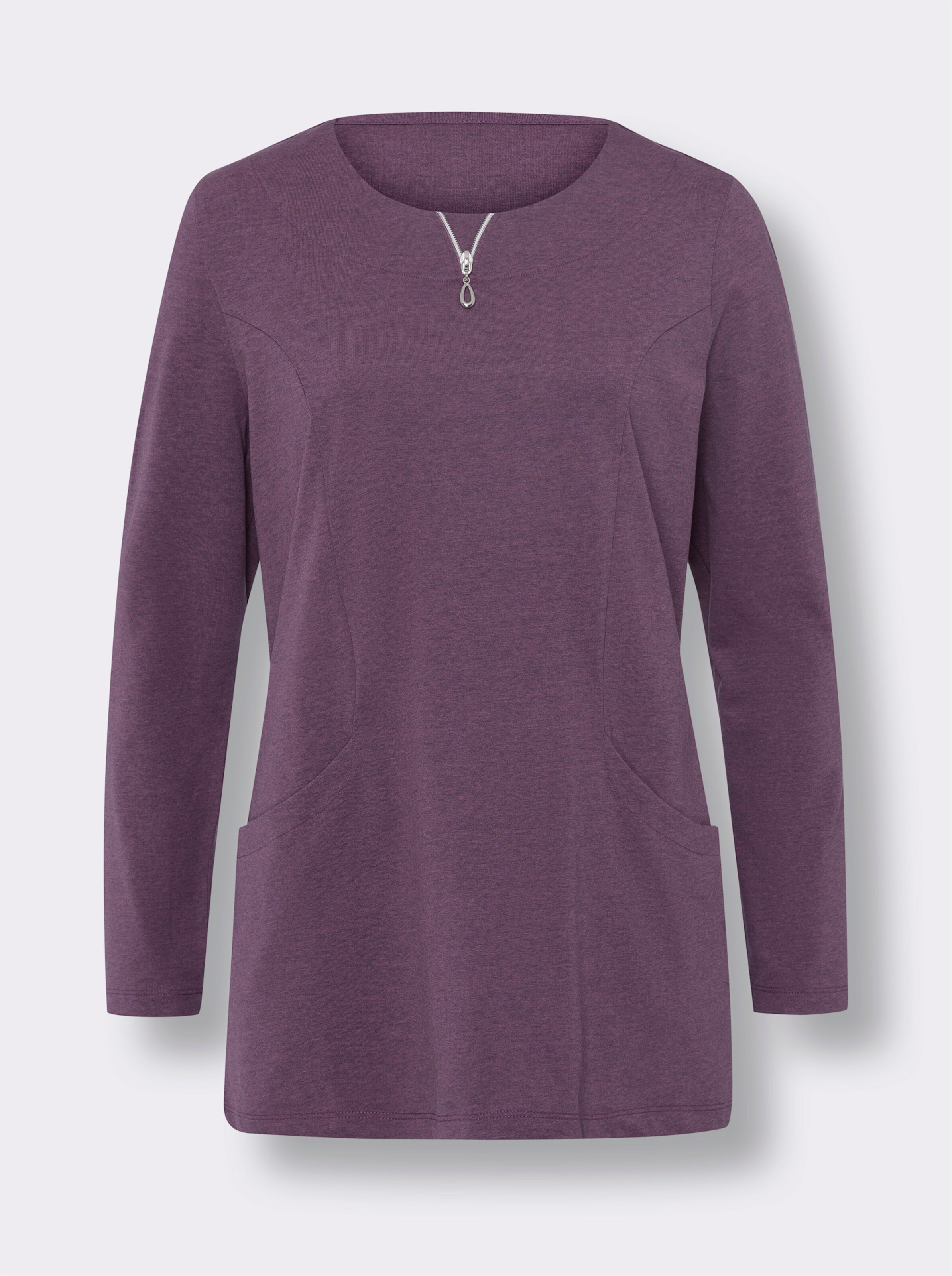 Longshirt im Mix aus Baumwolle und Viskose