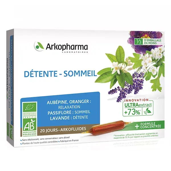 Arkopharma Arkofluides Relaxamento e Sono Orgânicos 20 ampolas