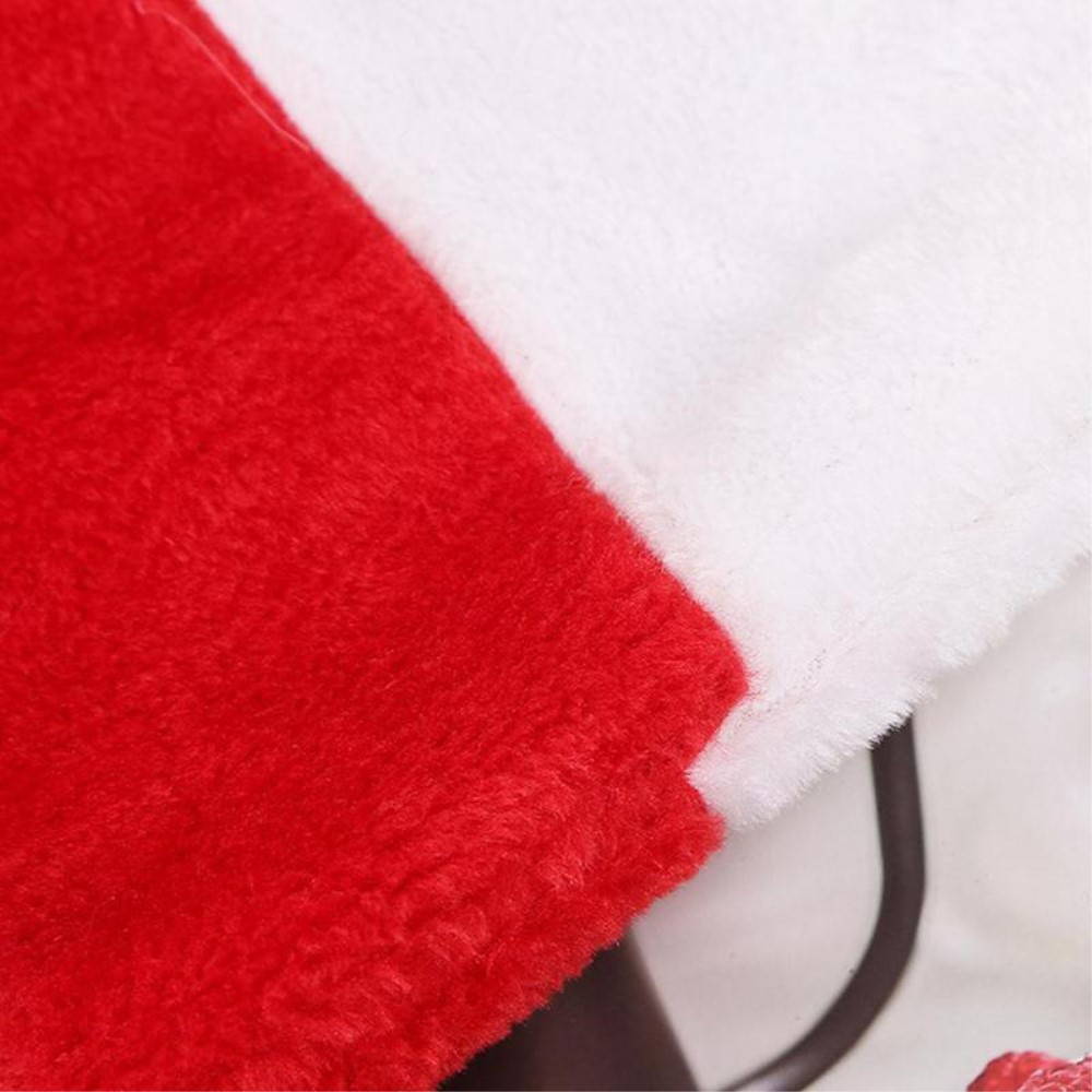 (65x28cm) Weihnachtself Mütze Christmas Weihnachtsmütze - Rot / Weiss
