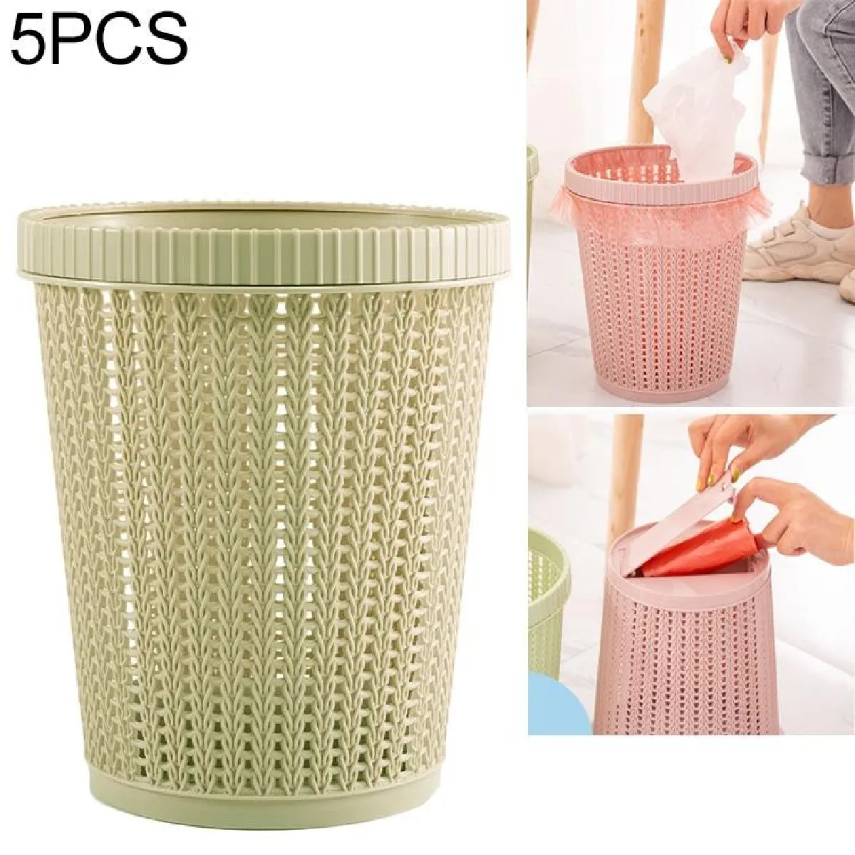 Wewoo Boîte sac poubelle intégrée Vert
