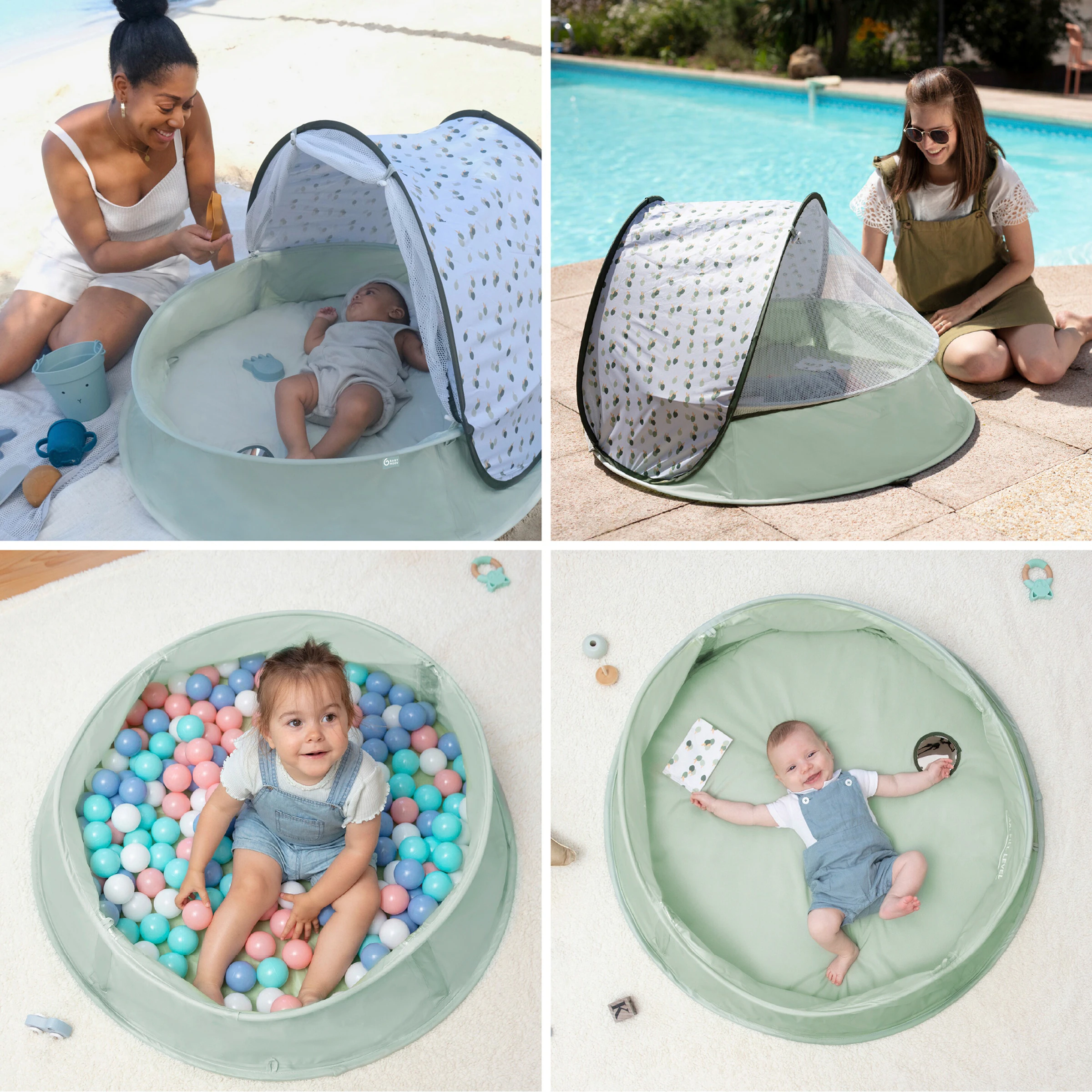 Babymoov Strandmuschel Aquani Provence 3in1 mit UV-Schutz 50+