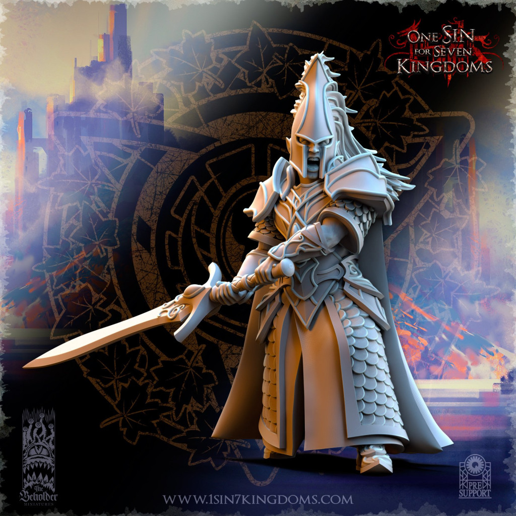 The Beholder Miniatures - Elfes - 8 Epée d'Ashur