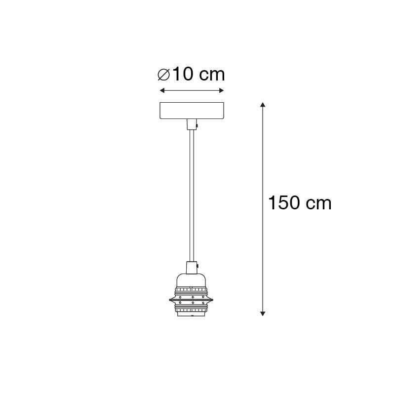 Moderne hanglamp zwart dimbaar - Cava Luxe 1