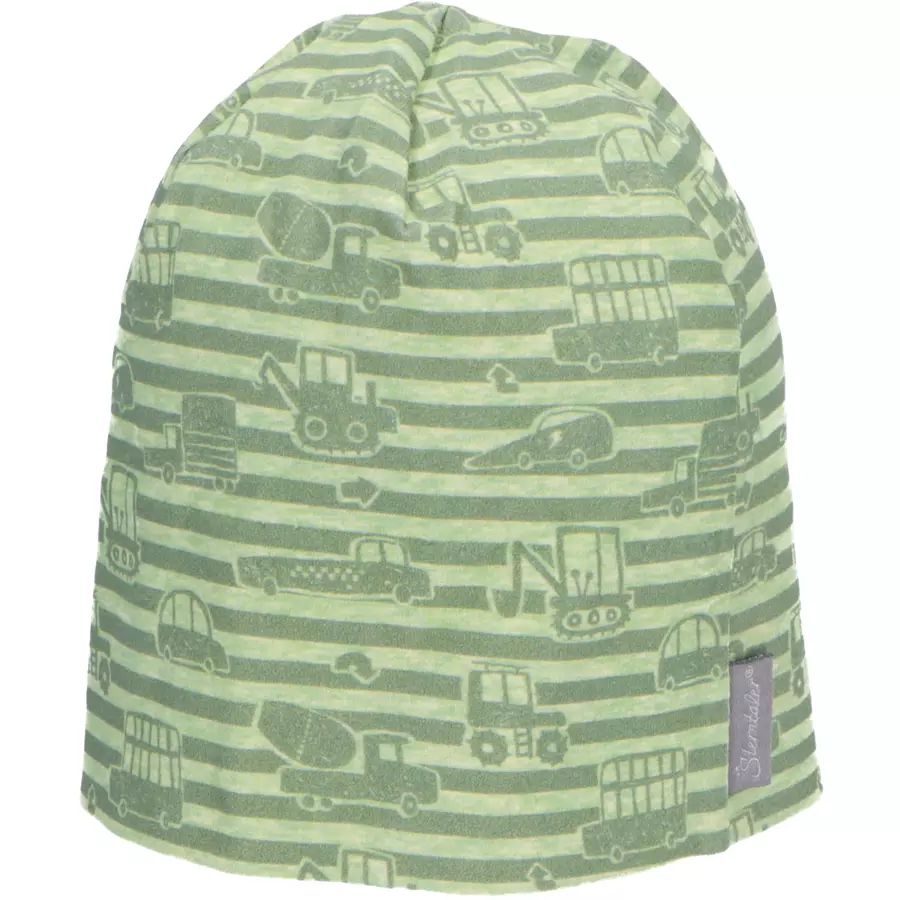 Sterntaler Slouch-Beanie Fahrzeuge hellgrün