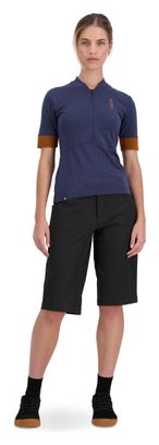 Baselayer Femme Mons Royale Cadence Merino Half Zip Bleu
