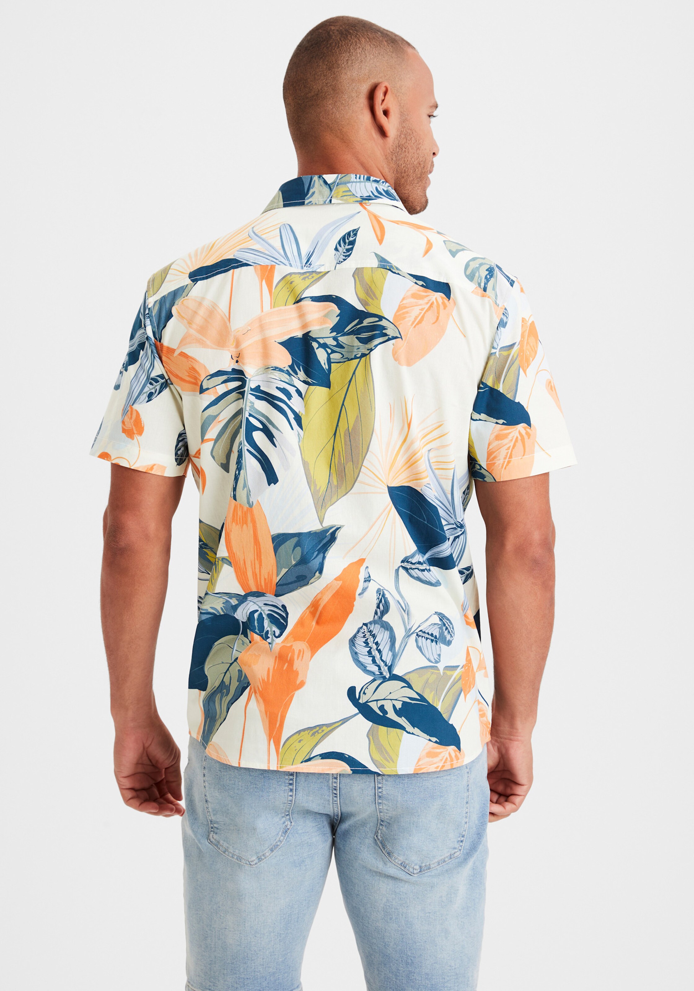 Beachtime Hawaiihemd in creme-bedruckt