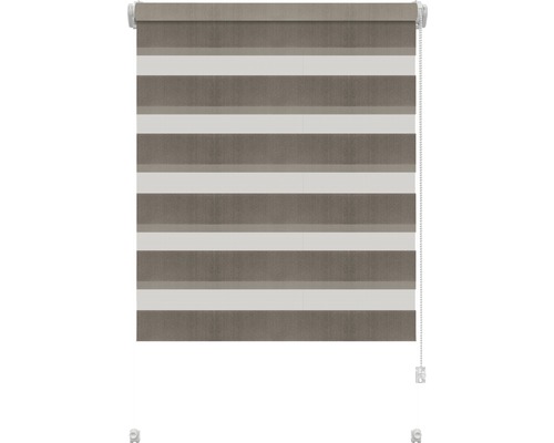 Dubbel rolgordijn met zijspanning, bruin, 90x210 cm