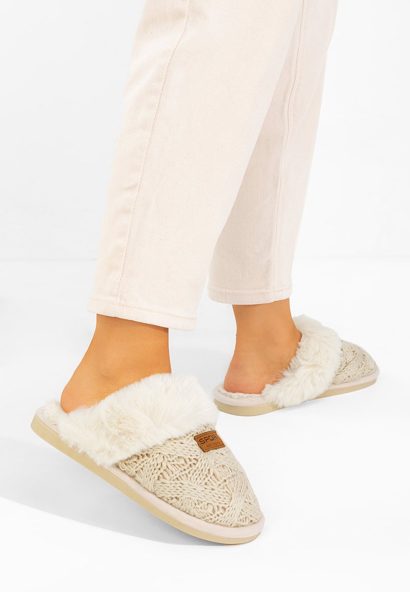 Pantoufles femme beige Ginesa