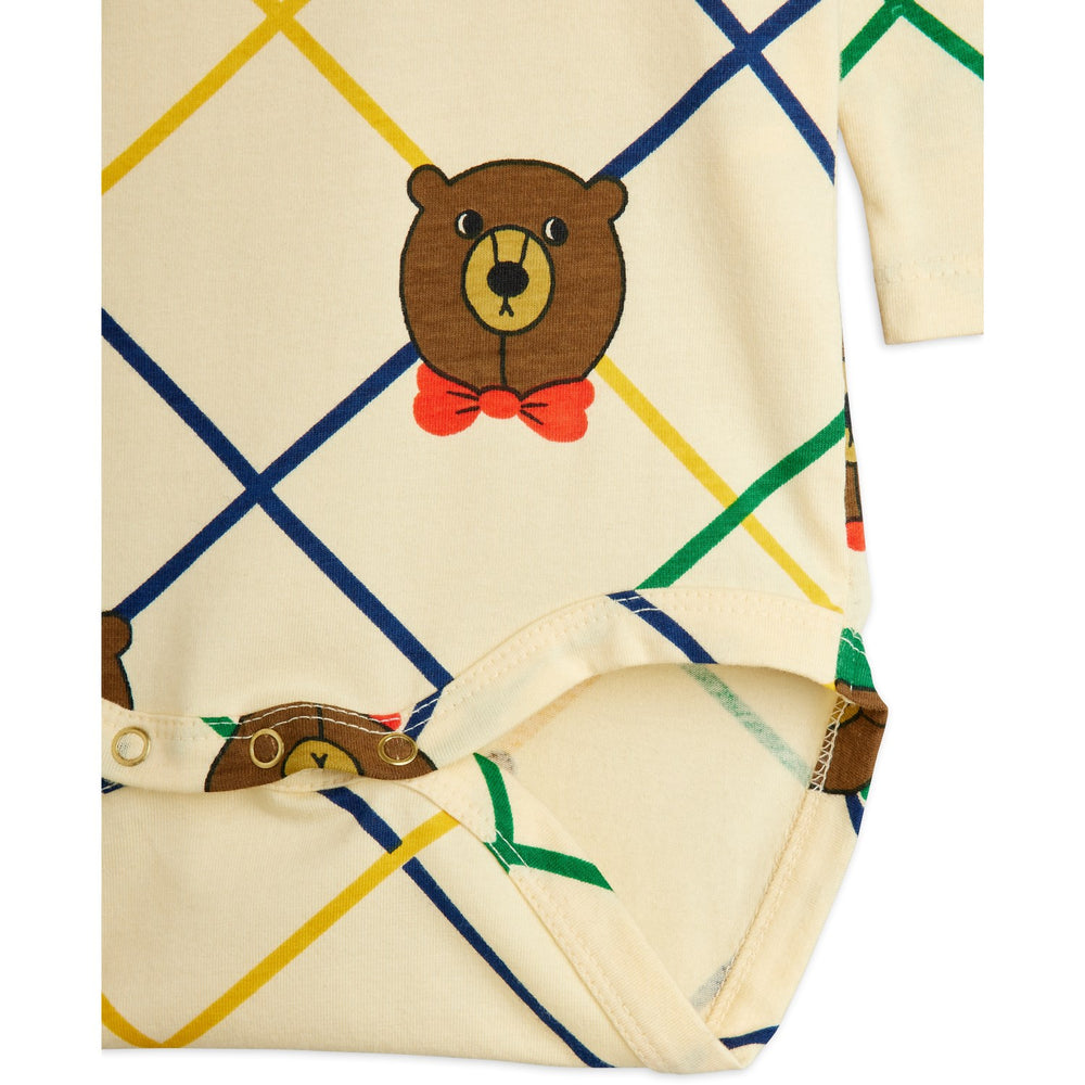 Køb Mini Rodini Off-white Bjørn Check AOP Ls Body