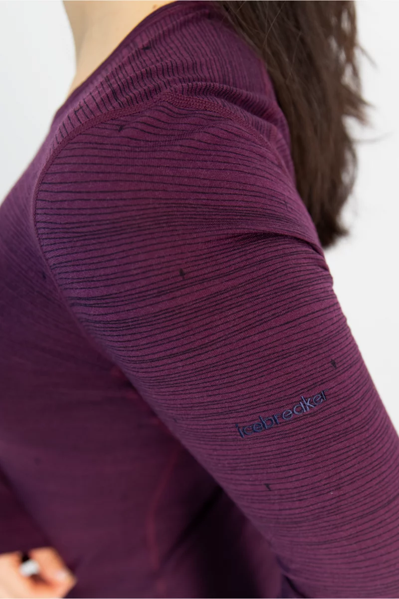 icebreaker Merino 200 Oasis Ski Tracks Damen Thermo Longsleeve