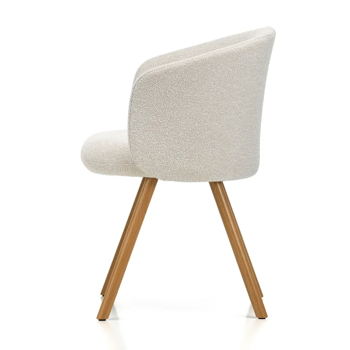 Vitra - Mikado Armlehnstuhl, Eiche natur / elfenbein/perle (Nubia 01)