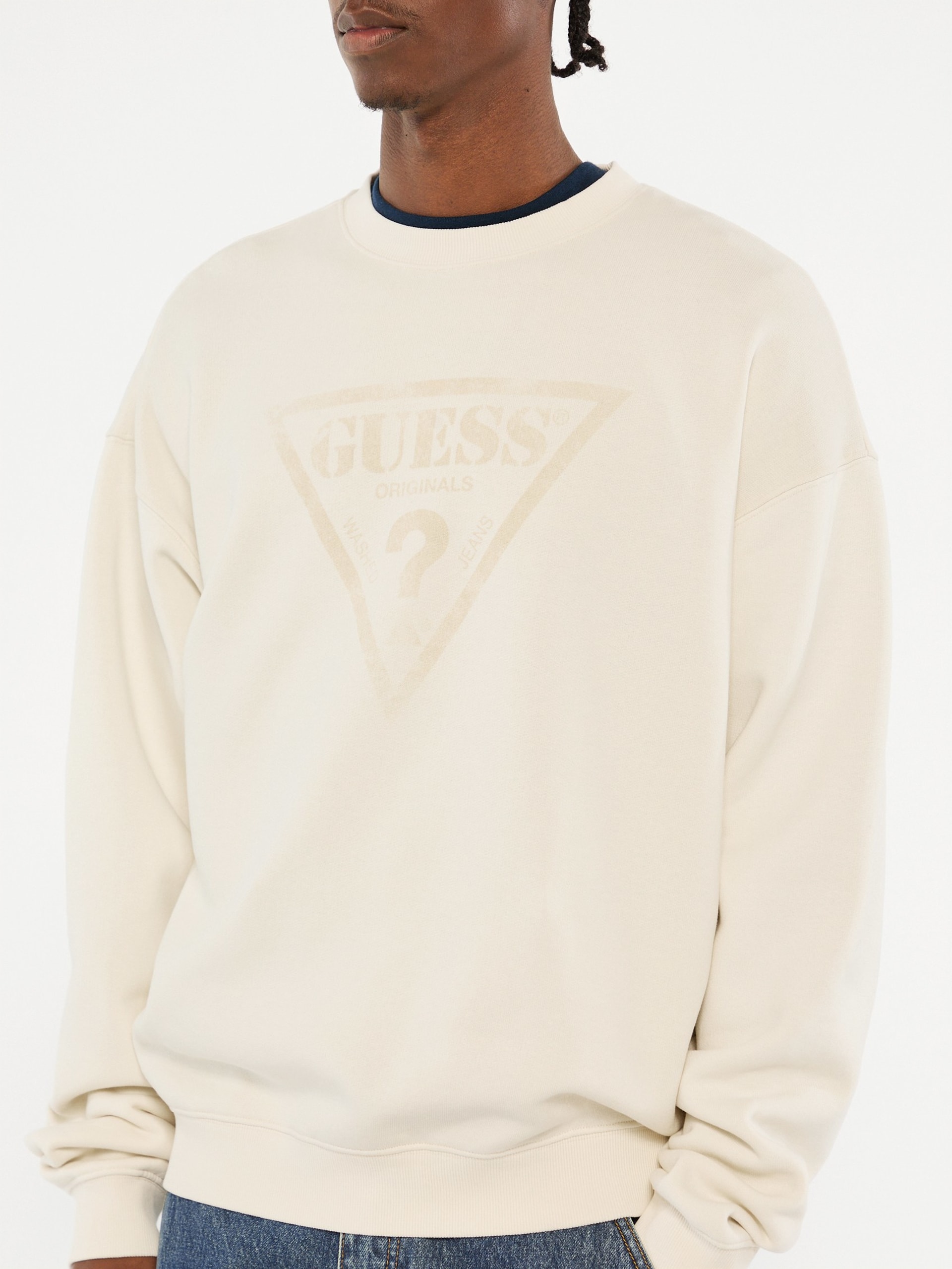 Moletom GUESS Originals com estampa triangular e gola redonda