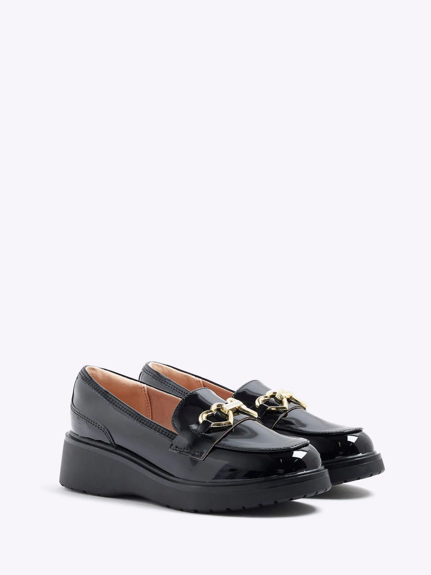 River Island Wedged Bow Loafers