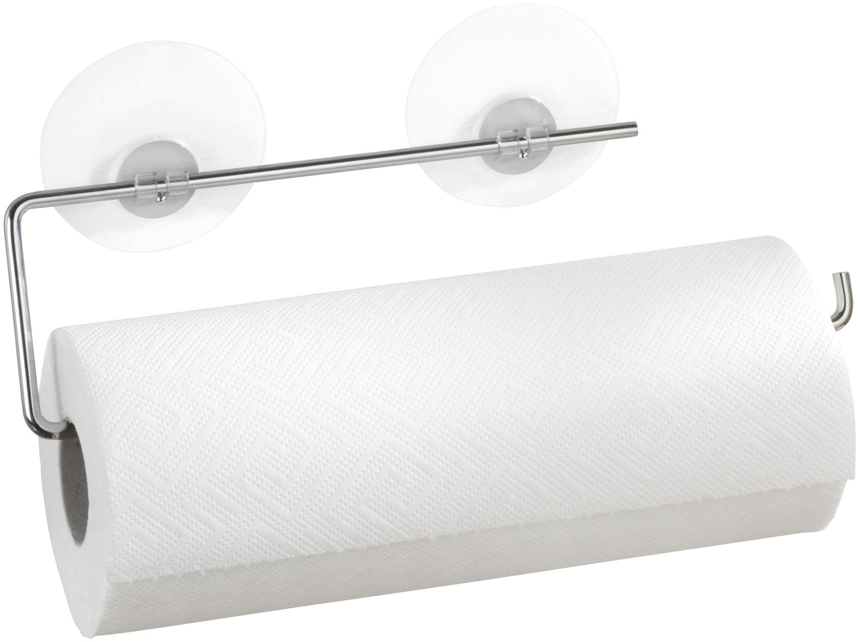 WENKO Wandrollenhalter »Modell Static-Loc®« Küchenrollenhalter aus verchromtem Metall, Befestigen ohne Bohren