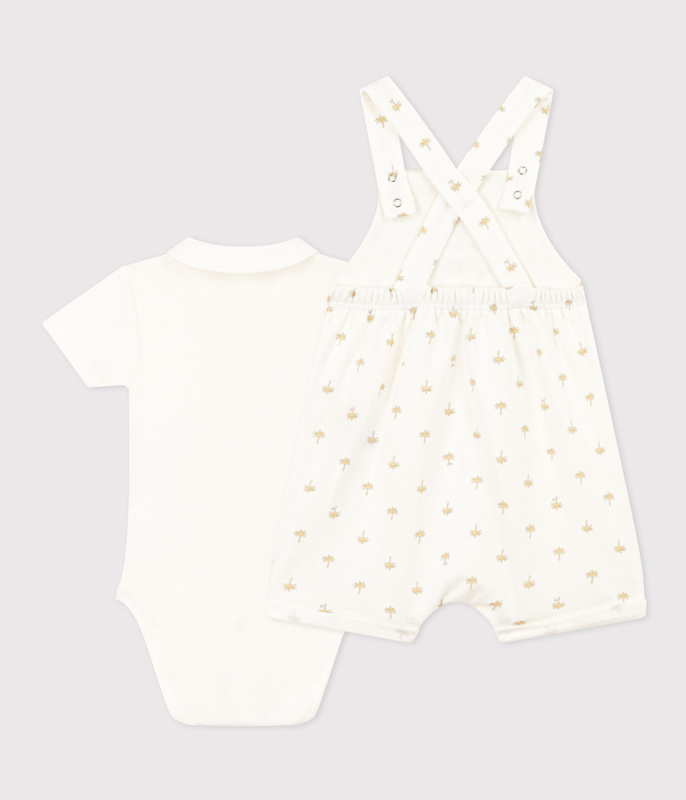 Ensemble salopette et body en coton bébé