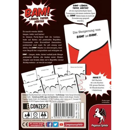 Pegasus Spiele Bam! - Länger, Tiefer, Härter