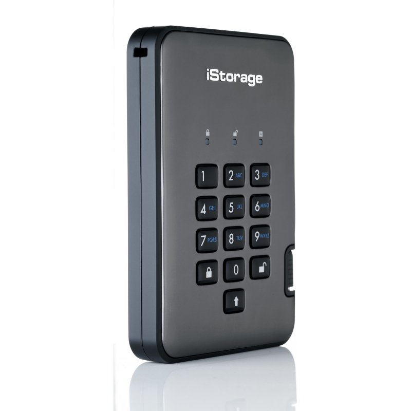 iStorage diskAshur PRO2 256-bit 512GB USB 3.2 FIPS Level 3 certified, secure encrypted solid-state drive IS-DAP2-256-SSD-512-C-X
