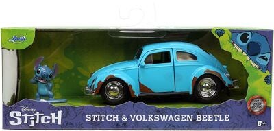 Jada Toys  Disney Lilo & Stitch Bil 1959 VW Bubbla med Stitch-figur 1:24